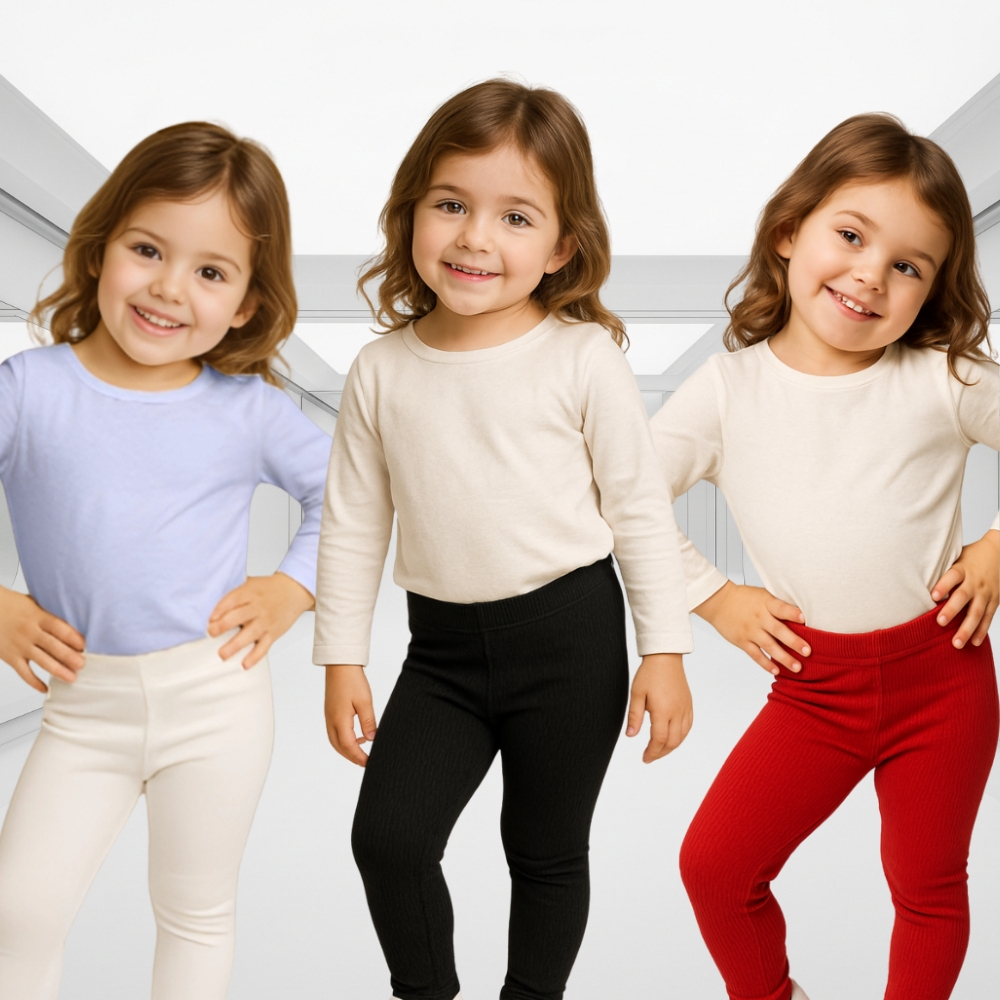 Calça Legging Ribana Moda Infantil Feminina Canelado
