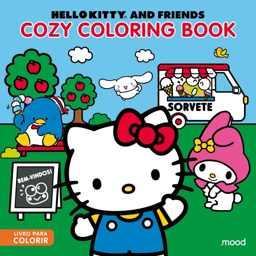 Livro de Colorir Hello Kitty Cozy Coloring Book – 48 pág - Azul