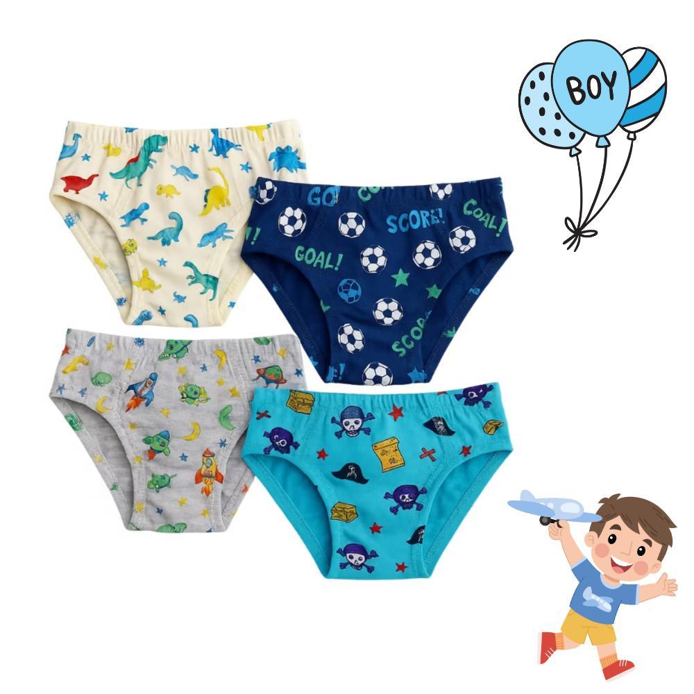 Kit Cueca Slip Infantil C/ Forro - Cueca Infantil Algodão
