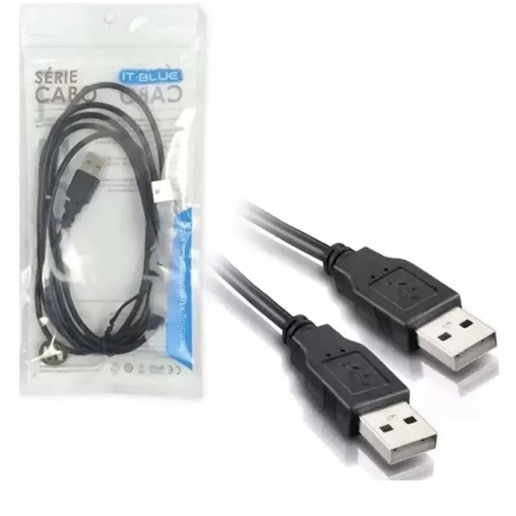 Cabo USB Extensor USB Macho x USB Macho 2.0 Pc Note IT Blue LE-878 Resistente 2 metros