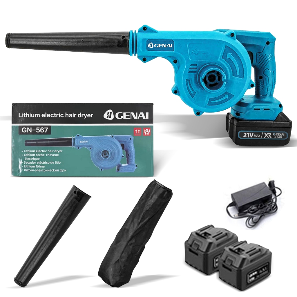 Soprador De Folhas Profissional Bivolt à Bateria - 36V Com 2 Baterias