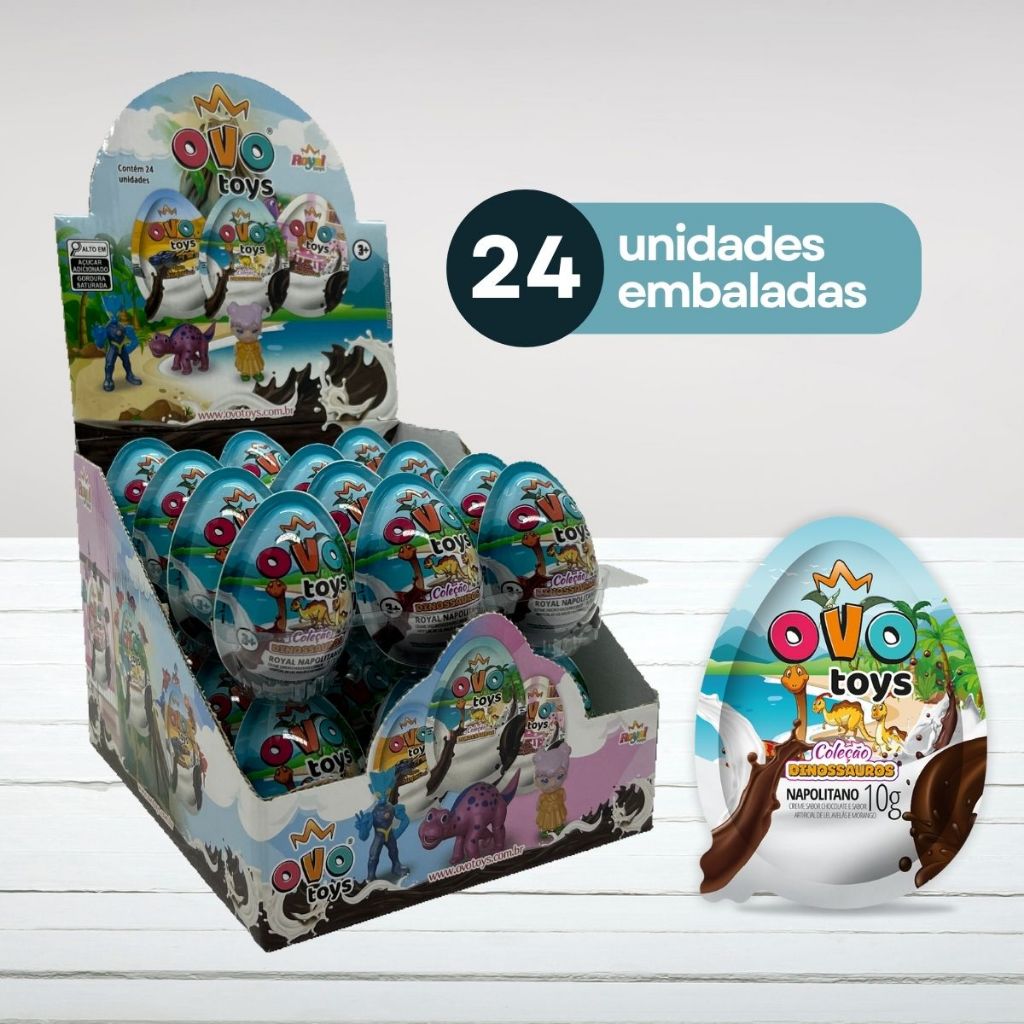 Ovo Surpresa Dinossauros Nucita 24un Miniatura Lembrancinha