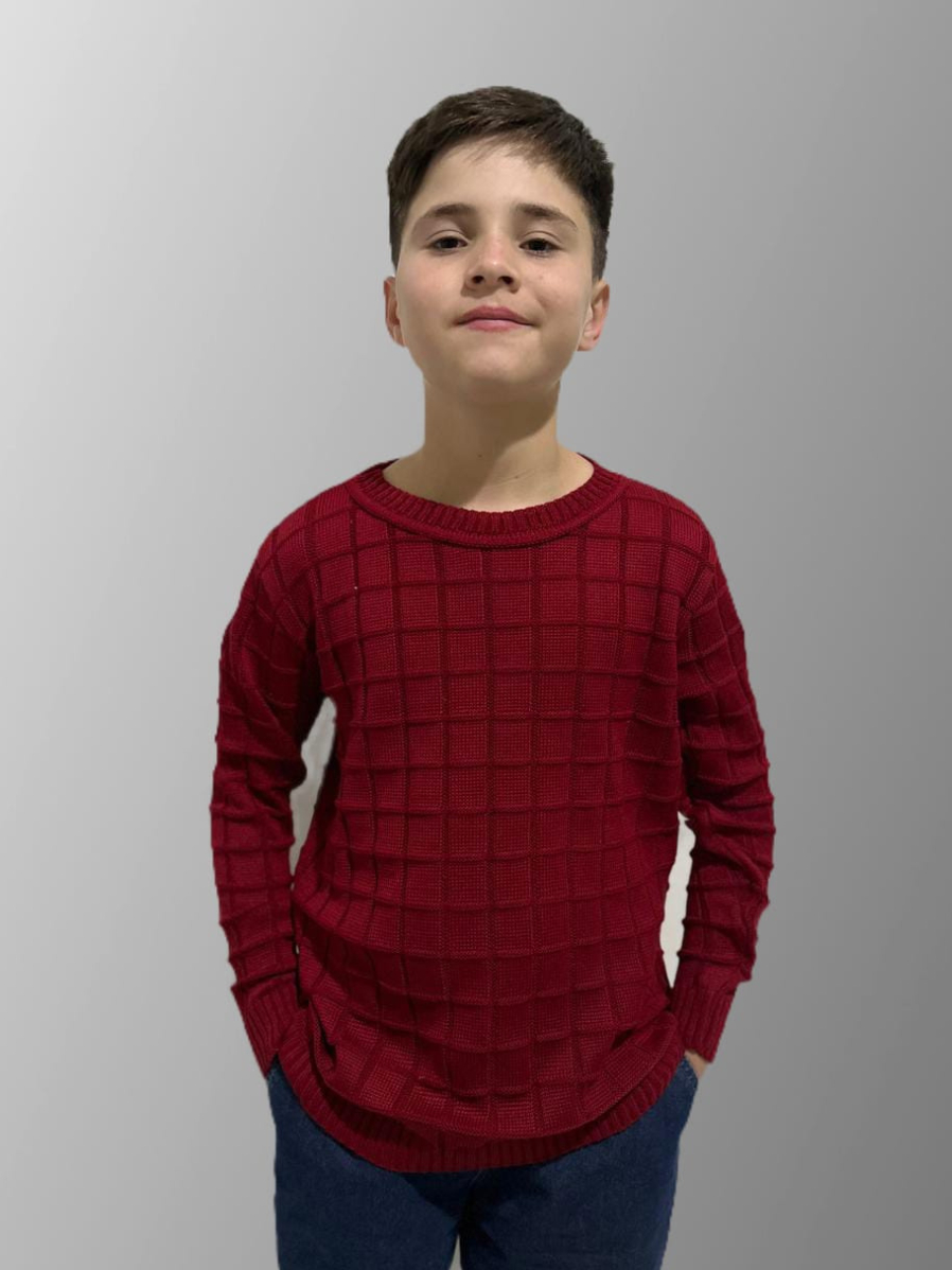 Blusa Tricot Suéter Juvenil Menino Agasalho Frio Manga Longa