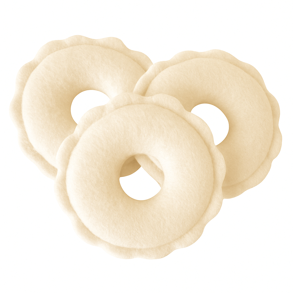 Kit Rosquinhas para Amamentação Antialérgica - Tecido Soft Anatômico