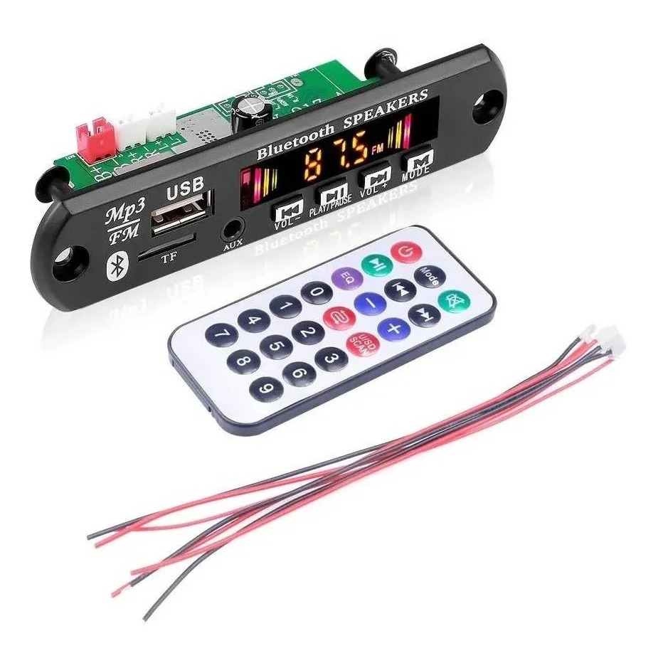Placa Decodificadora Bluetooth  Amplificada 2x25w 50w Usb P2
