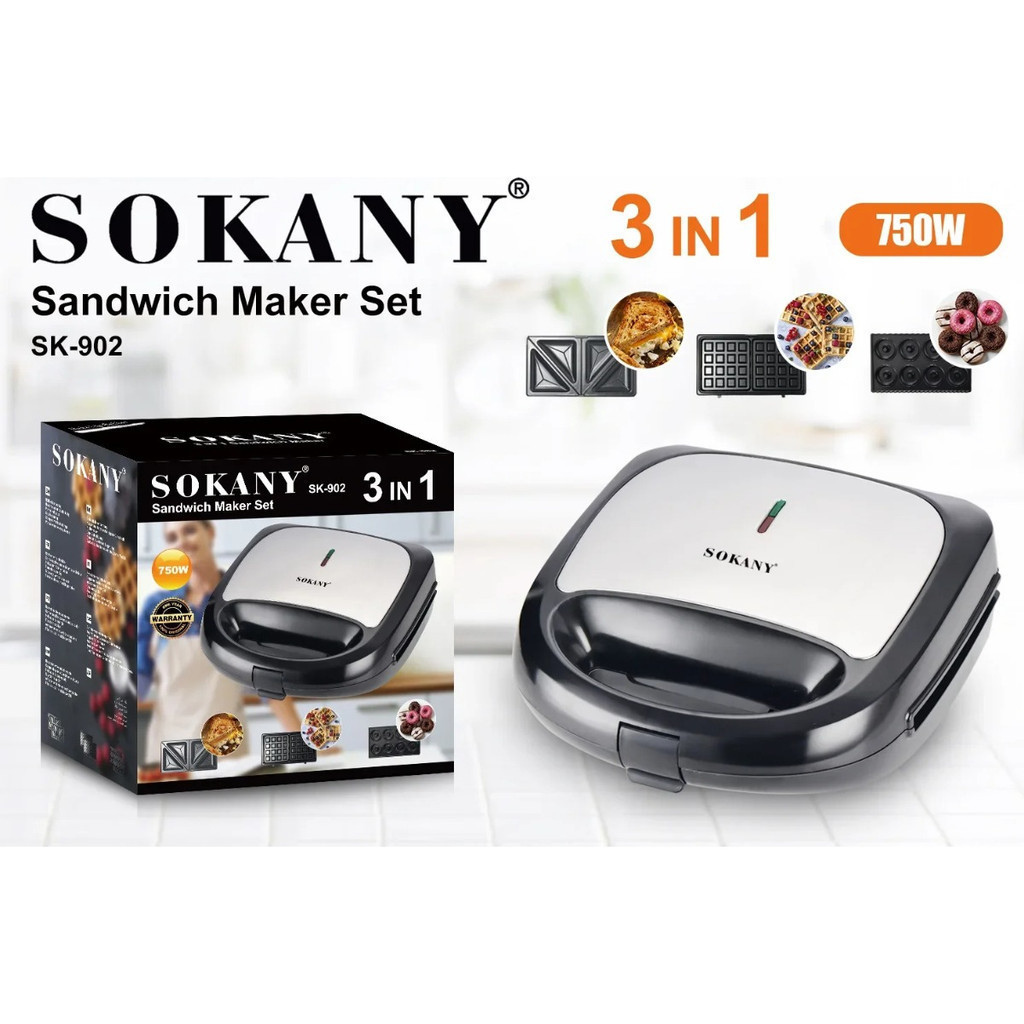 3 Em 1 Portátil Sanduicheiras Waffle Donuts Fast Antiaderente 110V/220V