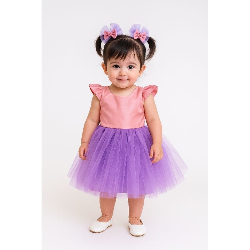 Fantasia Boo de monstros SA, VESTIDO DA BOO LUXO com tule incluso dois laços para cabeça.