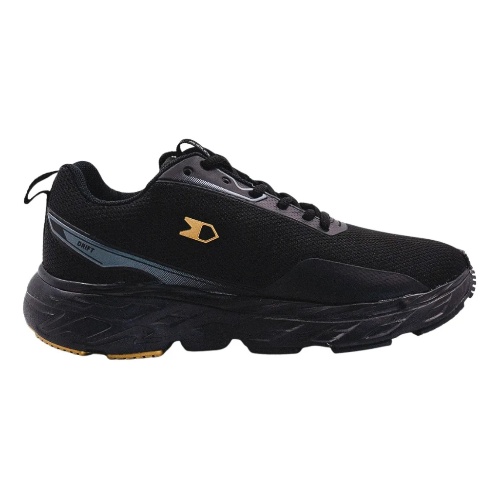 Tênis Masculino Sandrini Academia Preto Drifit Caminhada