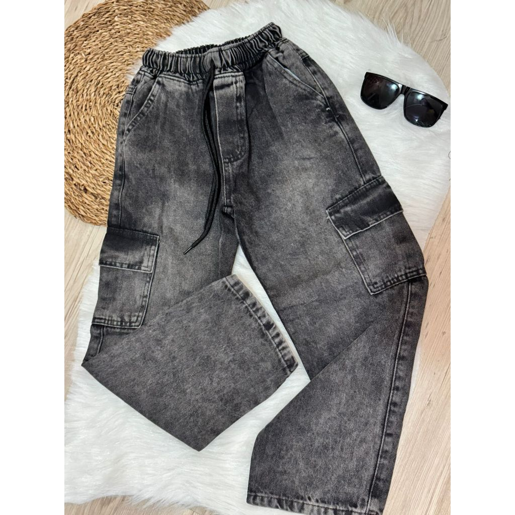 Calça Cargo Infantil e Juvenil 02 ao 16 com Bolsos Laterais