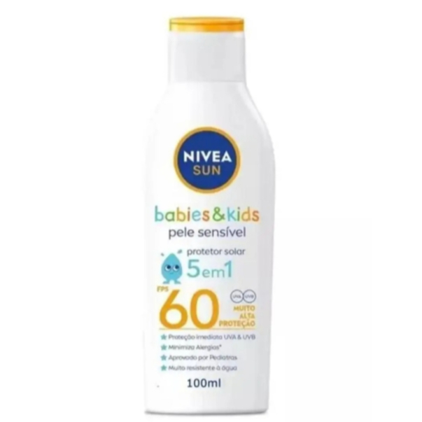 Protetor Solar Nivea Infantil Sun Kids Sensitive Fps60 100ml
