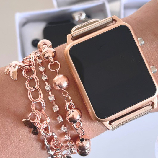 Kit Relógio Digital Led De Pulso Feminino e Pulseira Feminina Premium
