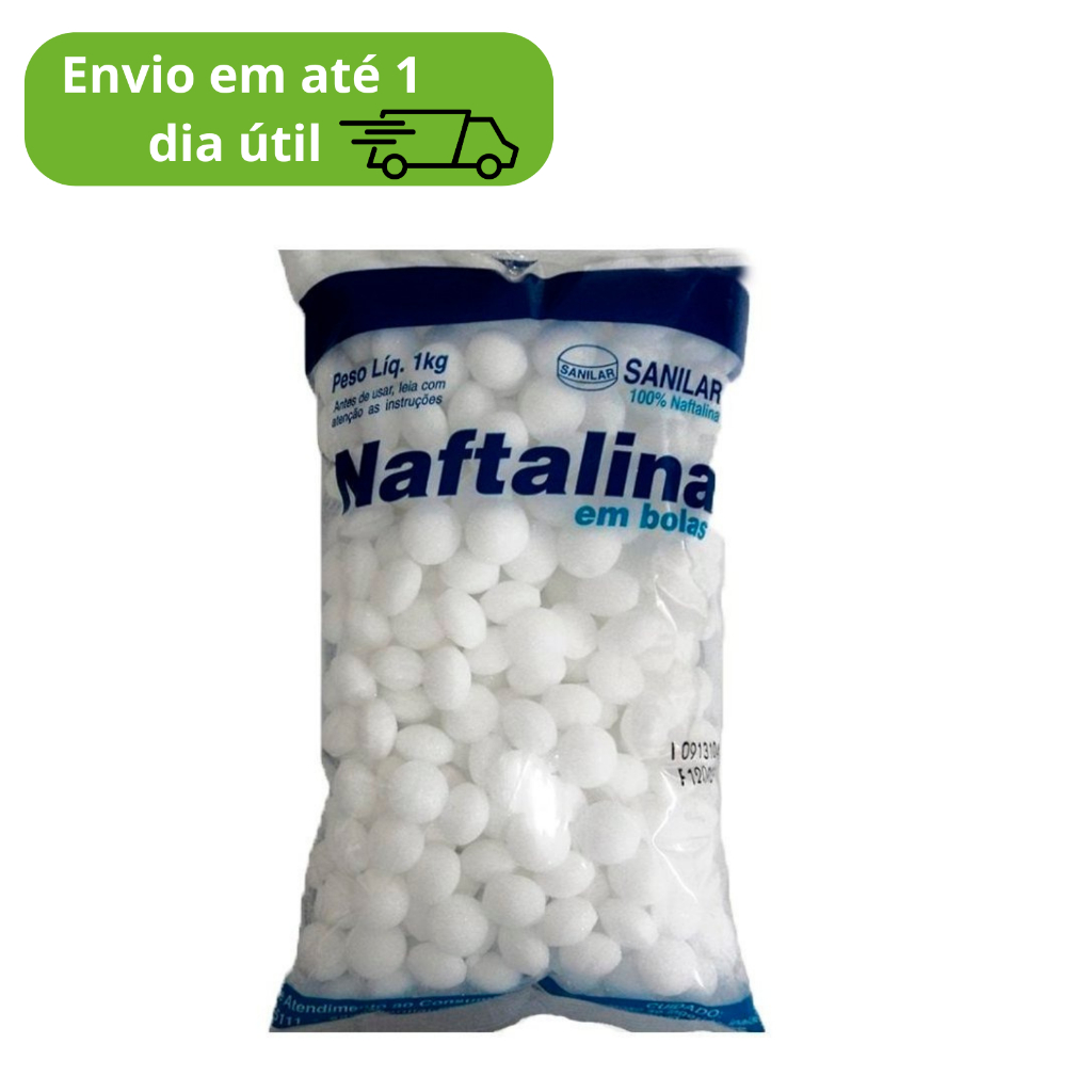 Naftalina Pura em Bolas Sanilar  até 1kg Anti Insetos Traças Baratas