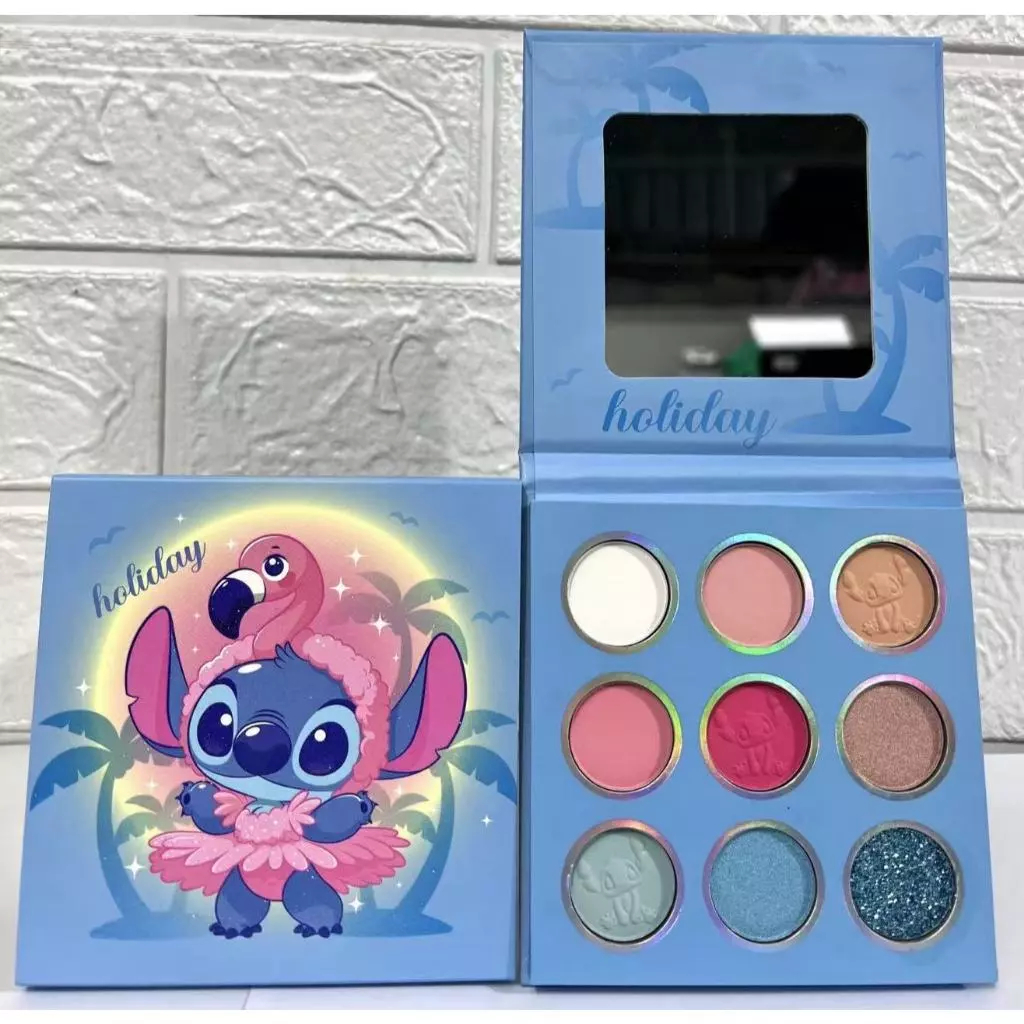 Paleta de sombra para adulto e criança sombra de hello kitty Stitch colorido - 9 cores