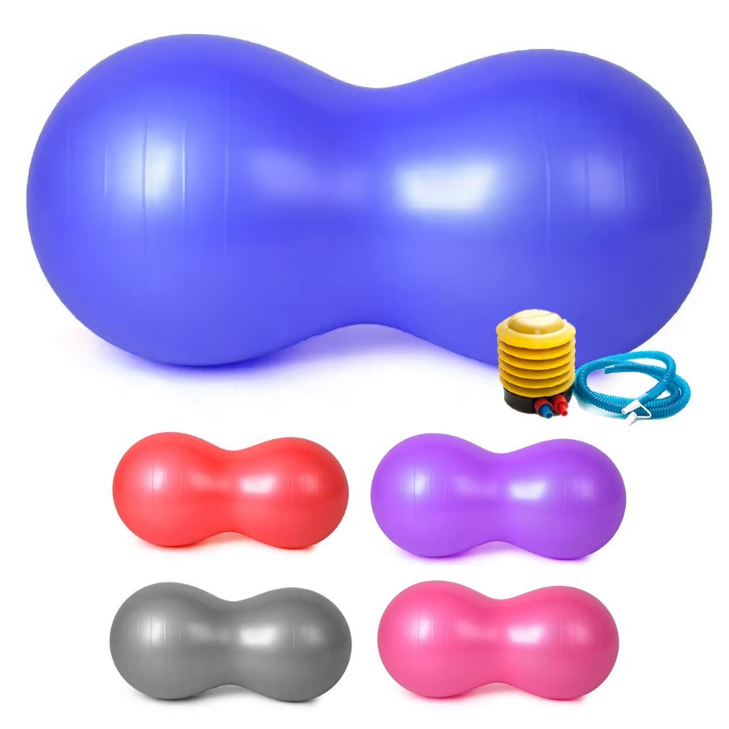 Bola Pilates Feijão 90x40 cm Resistente C/ Bomba Pilates