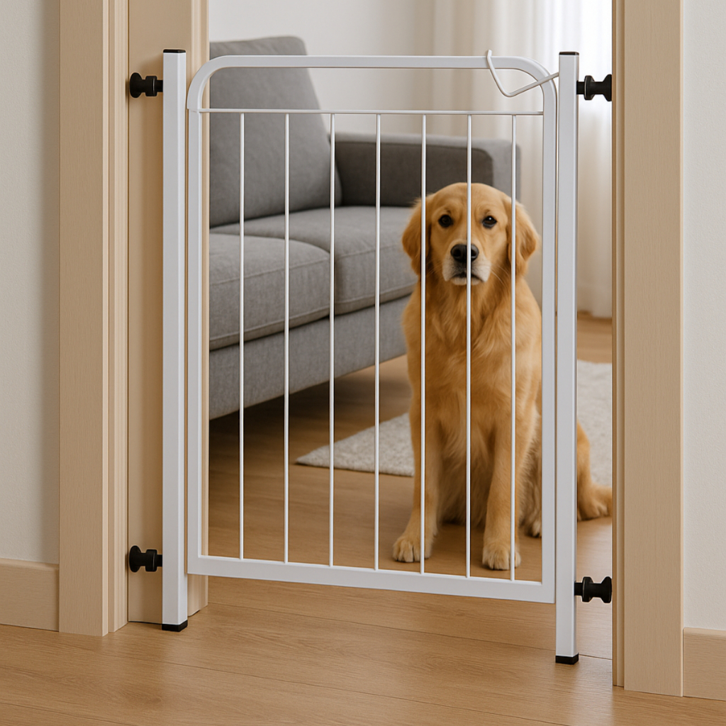 Portão Pet Grade Para Cachorro 68cm A 132cm Cercado de Proteção Promoção
