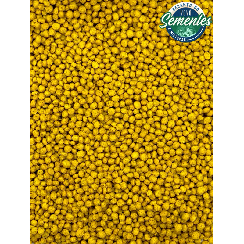 500g / 2kg Ração Extrusado BANANA amarelo para Calopsita Ring Neck trinco ferro sabiá e corrupião