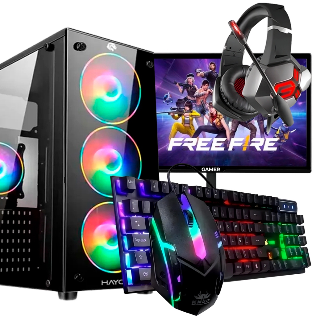 Pc Desktop Fácil Gamer I5 12gb Geforce Placa de video 4GB Wifi Ssd 480g Hdmi