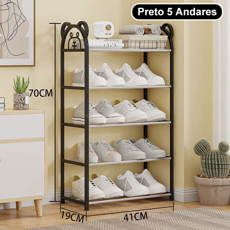Sapateira 5 Andares Multiuso Desmontável Organizadora Multiuso Sapatos Livros Brinquedos