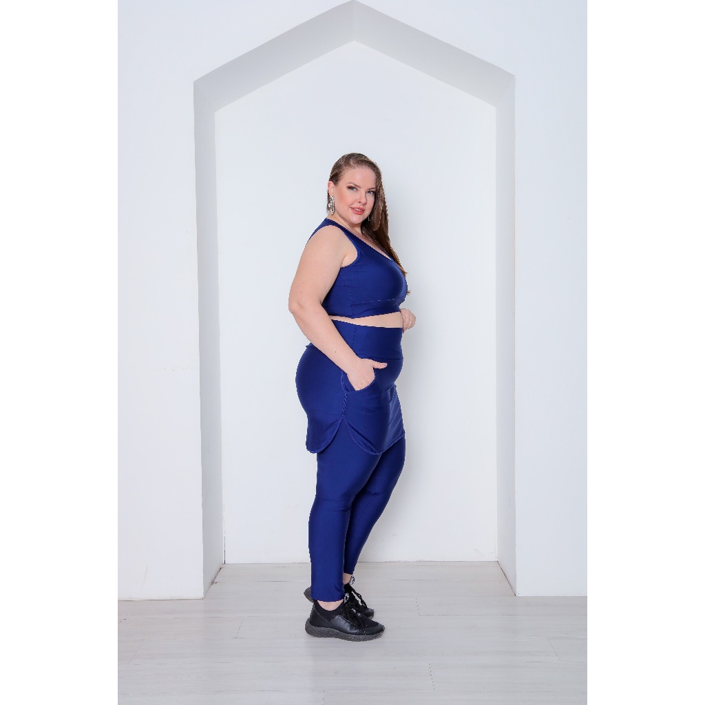 Conjunto Para Academia Moda Fitness Plus Size Roupa Feminina De Exercicio