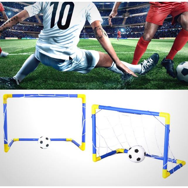Kit 1 a 2 Trave Golzinho Futebol Rede e Bola brinquedo Para Crianças menino