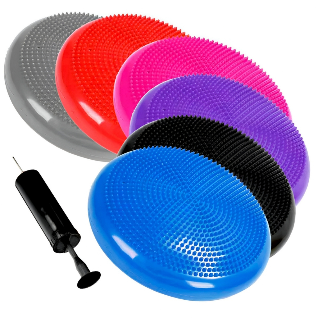 Almofada Disco Equilíbrio 33cm Inflável 150kg Exercícios Fitness com Bomba