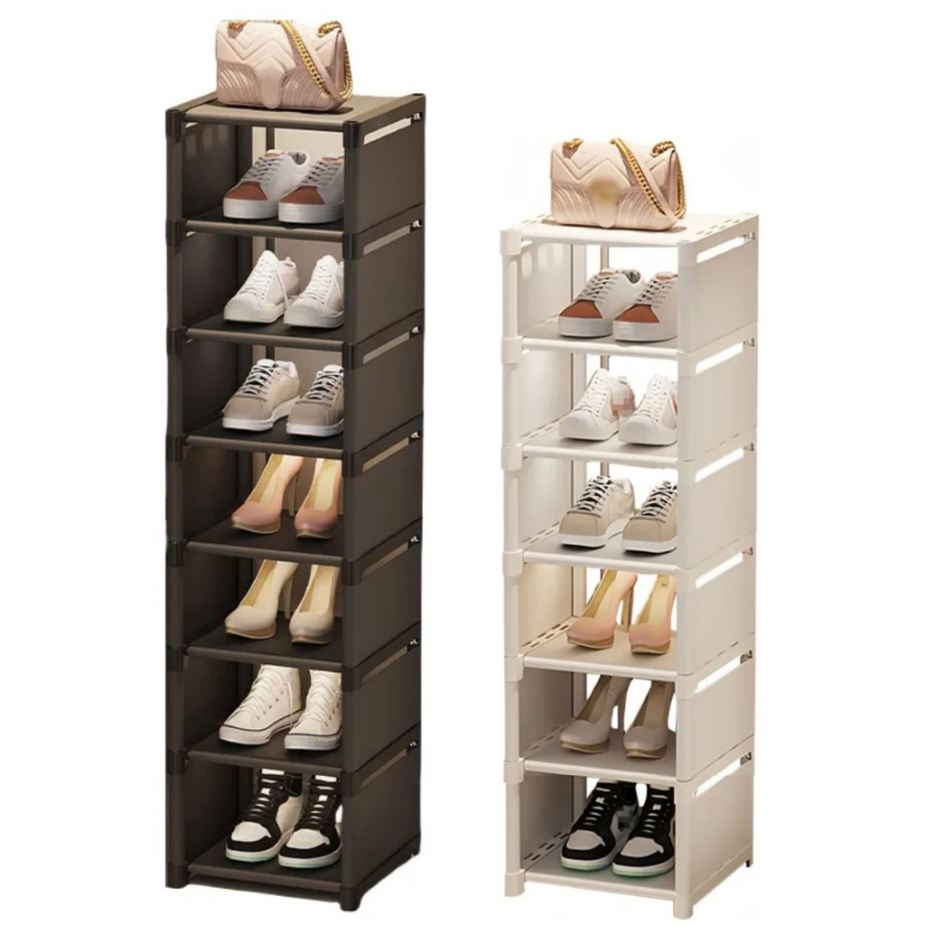 Sapateira Multiuso de Vários Andares Organizador de Sapatos Tênis Prateleiras Empilhável Modular Leve Compacta Quarto