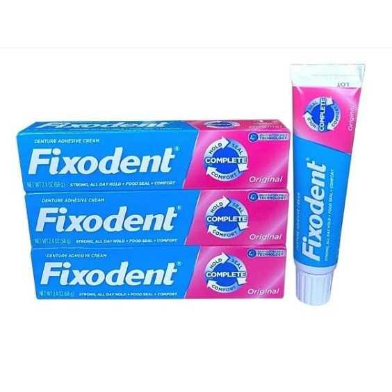 3 Fixodent 68g - 100% Original (3 Tubos)