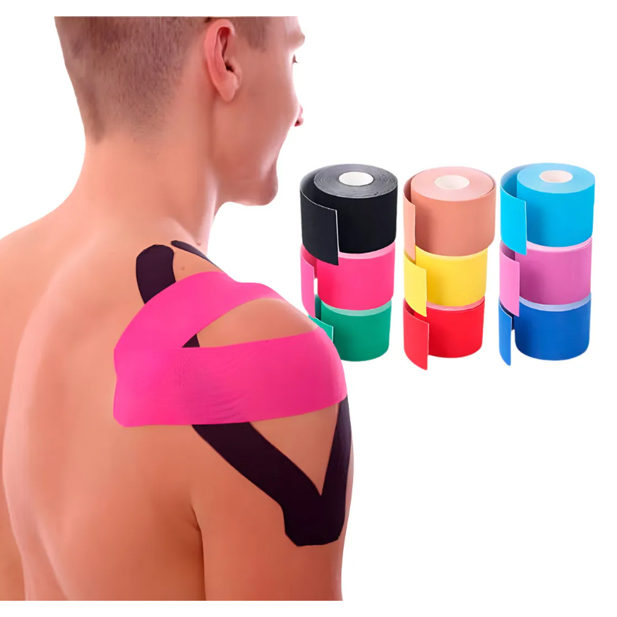 Bandagem Fita Kinesio Tape Elástica Funcional 5cm X 5mt