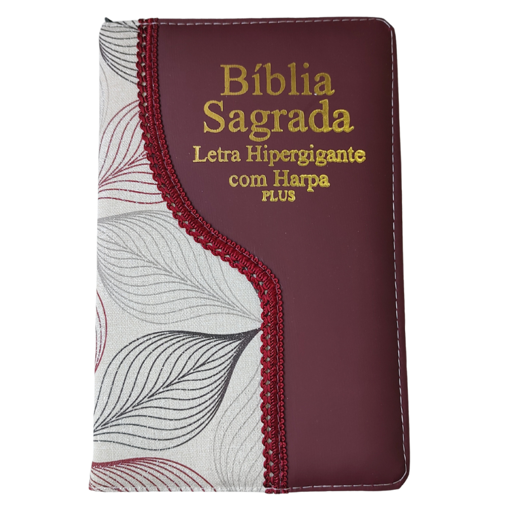 Bíblia Hiper Gigante com Harpa Zíper Índice Almeida Corrigida ARC Palavras Jesus e Edição Promessas