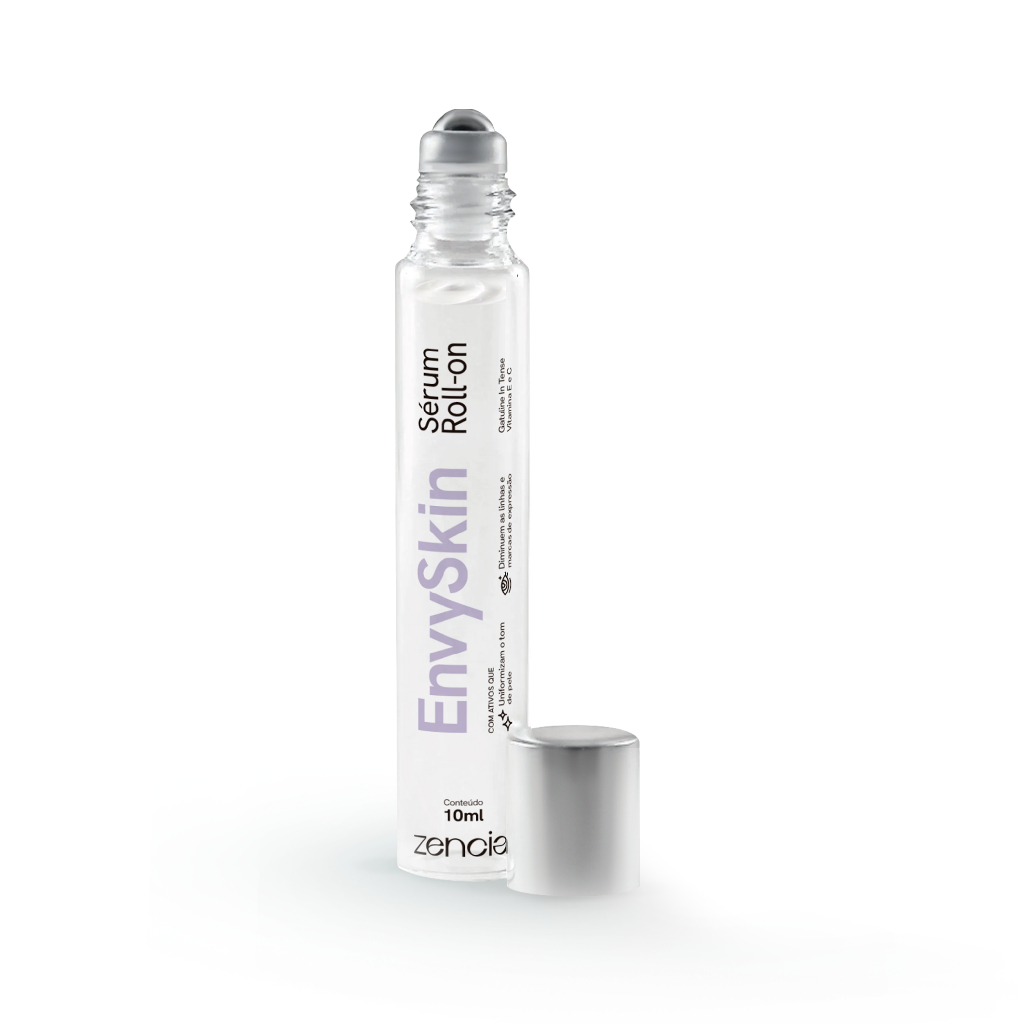 Roll-On Clareador de Olheiras Zencial 10ml – Niacinamida 5%, Vitamina C, Reduz Bolsas e Linhas