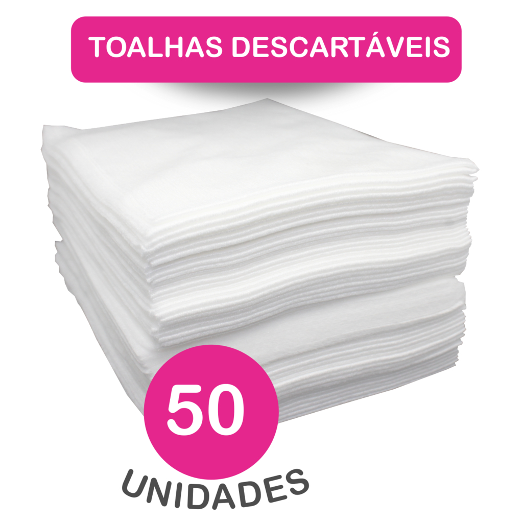 Toalha Descartável De Cabelo C/50 Um 50x70cm Alcantra Pet Multiuso