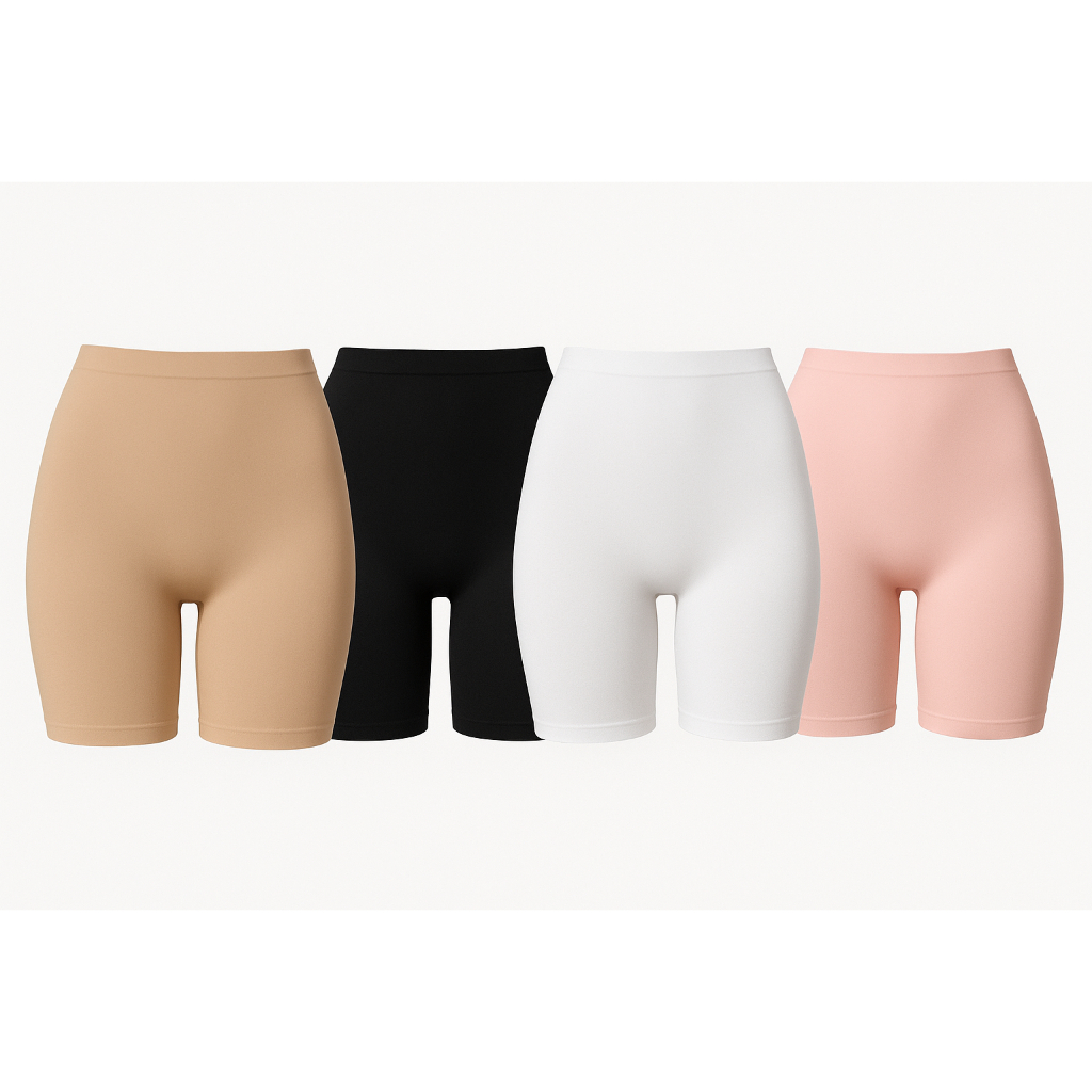 Kit 4 Short Anágua Segunda Pele Não Marca na Roupa Tecido Macio e Confortável