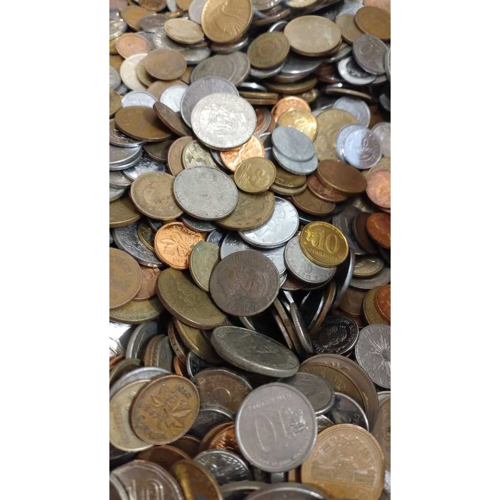 Moedas antigas estrangeiras 1 quilo