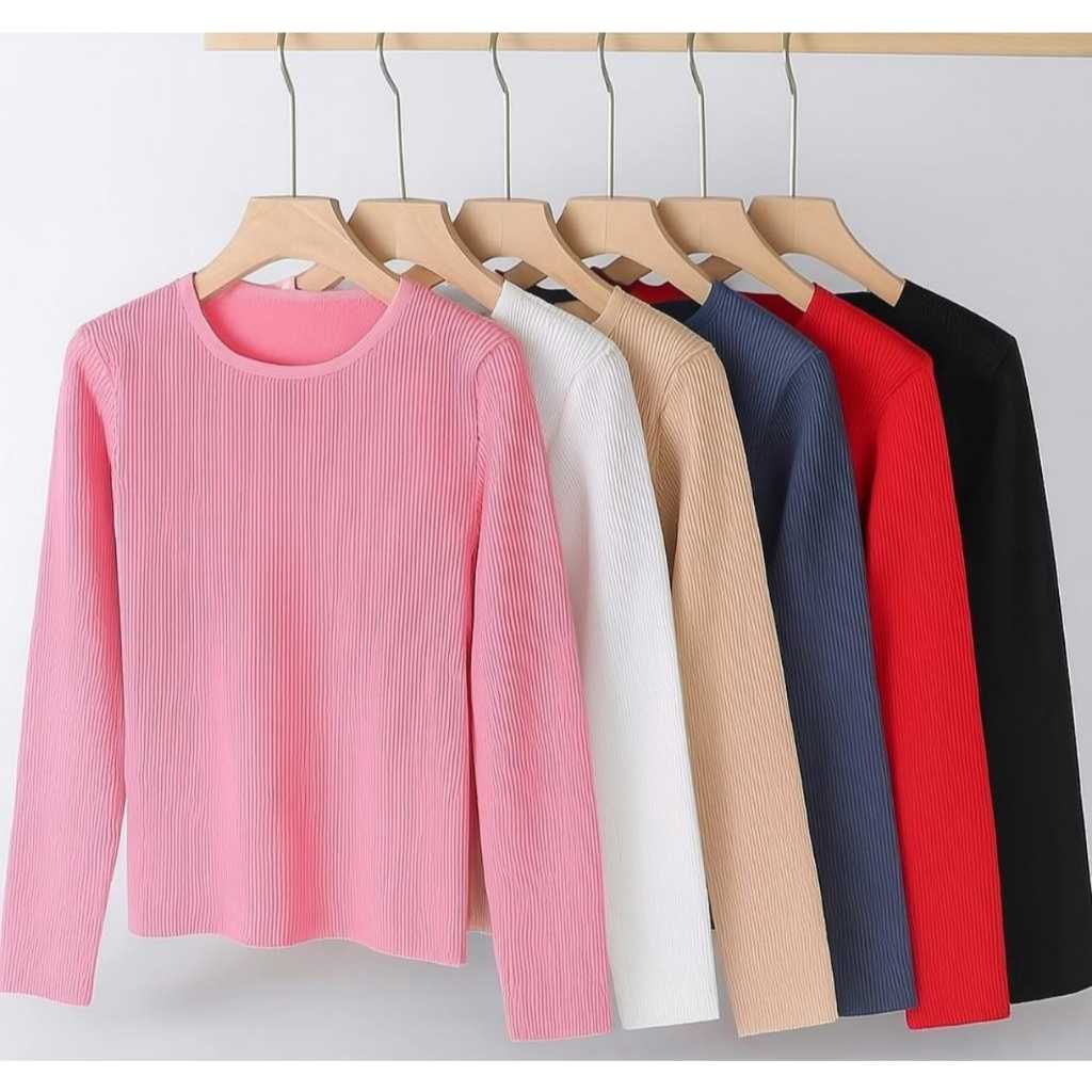 Blusa Térmica Femimina De Canelada Peluciada Para o Inverno