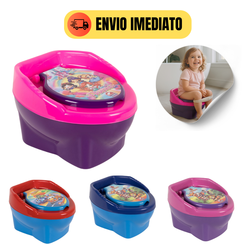 Troninho Sanitário Infantil com Redutor de Assento - Penico de Transição 3 em 1 Menino Menina Pinico Educativo