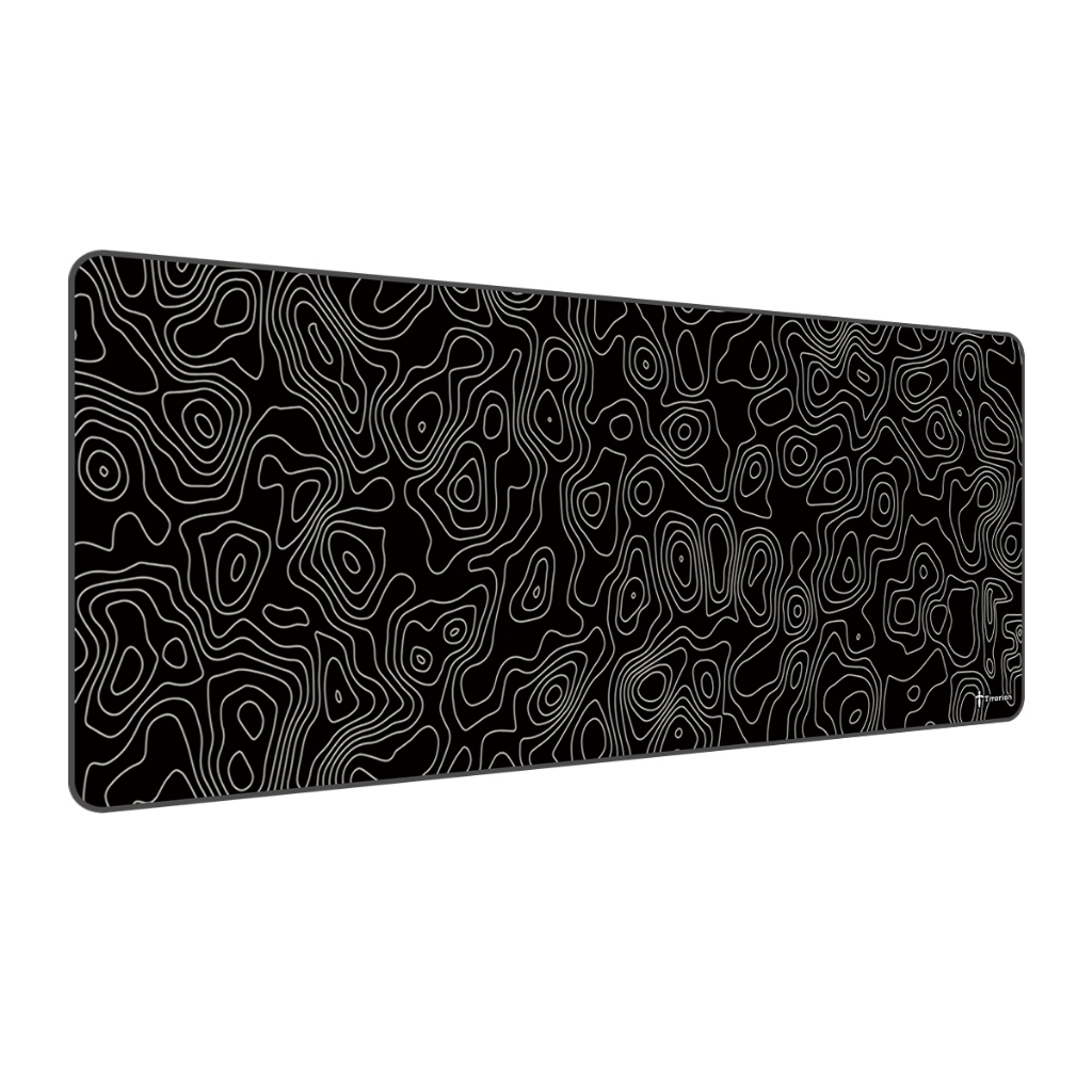 Mouse Pad Gamer Extra Grande Profissional 90x40 Deskpad Branco Preto Speed Topográfico PC Titorion