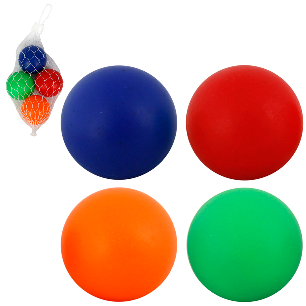 Bola Bolinha de Borracha para Frescobol com 4 Peças 4cm