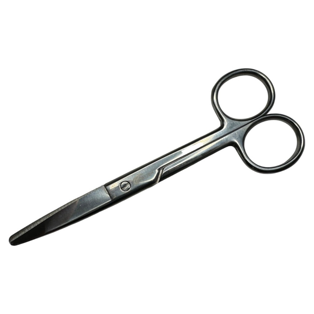 Tesoura Romba/Romba Cirúrgica Estética Sem Ponta Reta Ponta Fina E Curva 13 Cm Estek