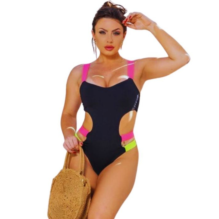 Maiô feminino praia c/bojo collor moda primavera verão gringa