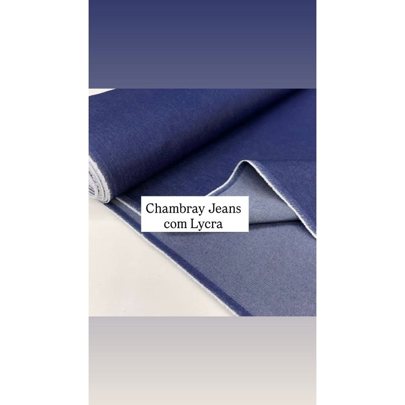 Tecido Chambray Jeans – Leve, Macio e Versátil! | 1M | 2M | 3M| Largura 1,50