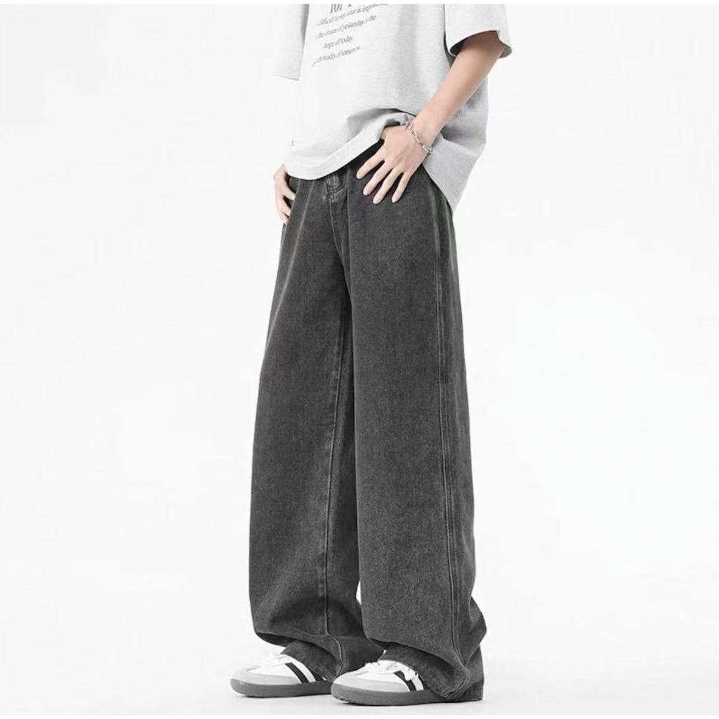 Calça Balão  Jeans Masculina Bag Boca Larga Streetwear Estonada 38-48 UNISEX