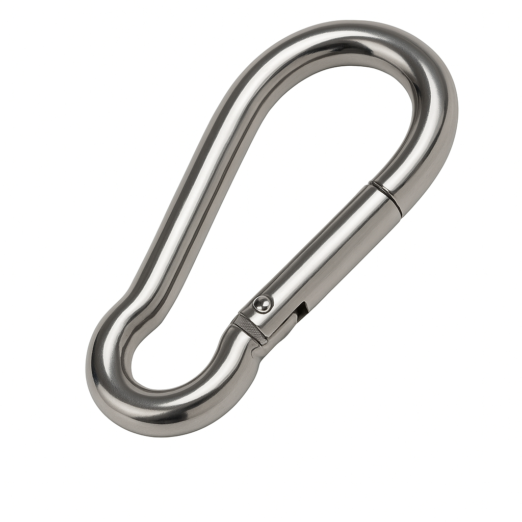 5 Mosquetão 8cm Aço Galvanizado Suporta 230kg – Para Academia e Uso Profissional