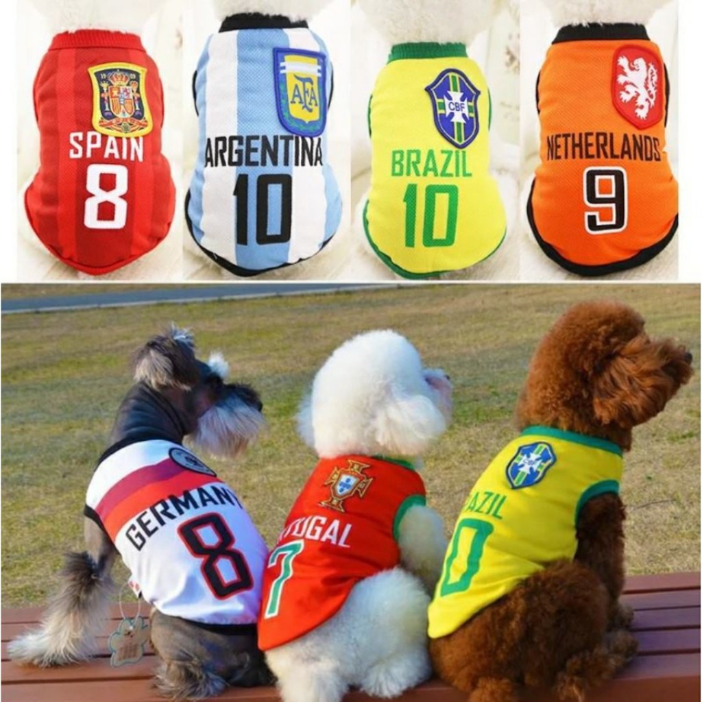 Camiseta Time Para Pet Porte Pequeno Regata Futebol Estilo Brasileiro Cachorro Gato LR-0175