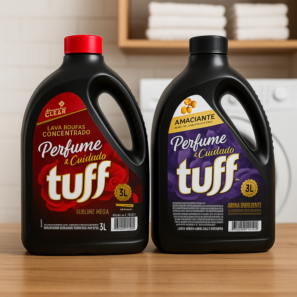 Kit Amaciante + Lava Roupas Tuff 3 Litros Envolvente Sublime Perfumado