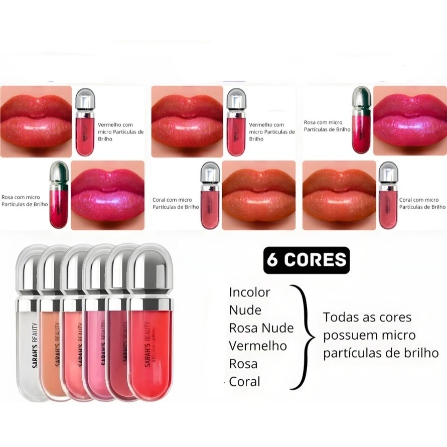 Sarah’s Beauty Gloss Labial - Lip Glos Brilho 8.5ml