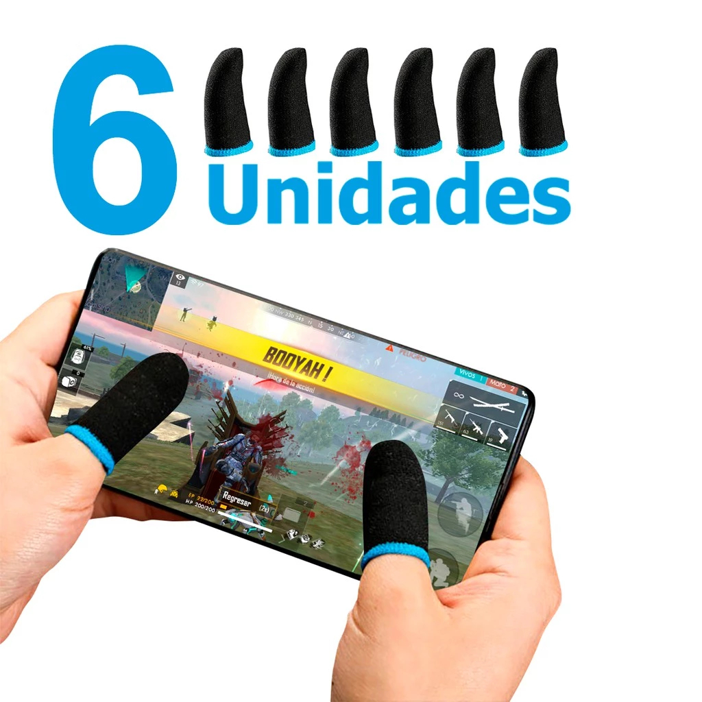 Luvinha de Dedo Gamer profissional Anti Suor para Celular Jogos Free Fire PUBG Fortnite e FPS
