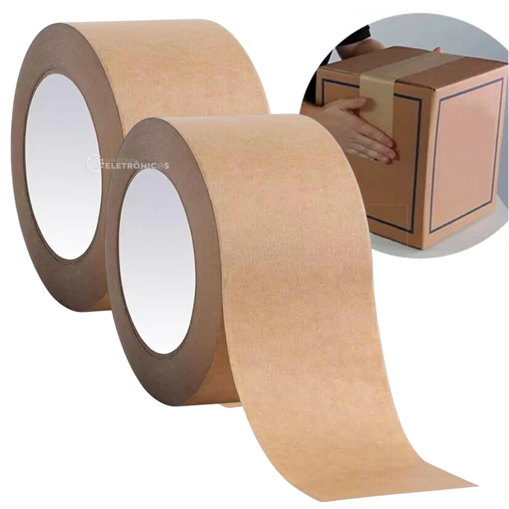 Alta Qualidade e Versatilidade em Kit com 2 Fitas Kraft Marrom para Diversas Aplicações – BOM1348