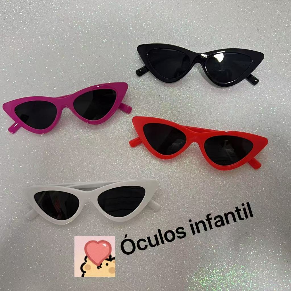 Kit 2 Pecas Oculos de sol infantil de menina moda de gatinho