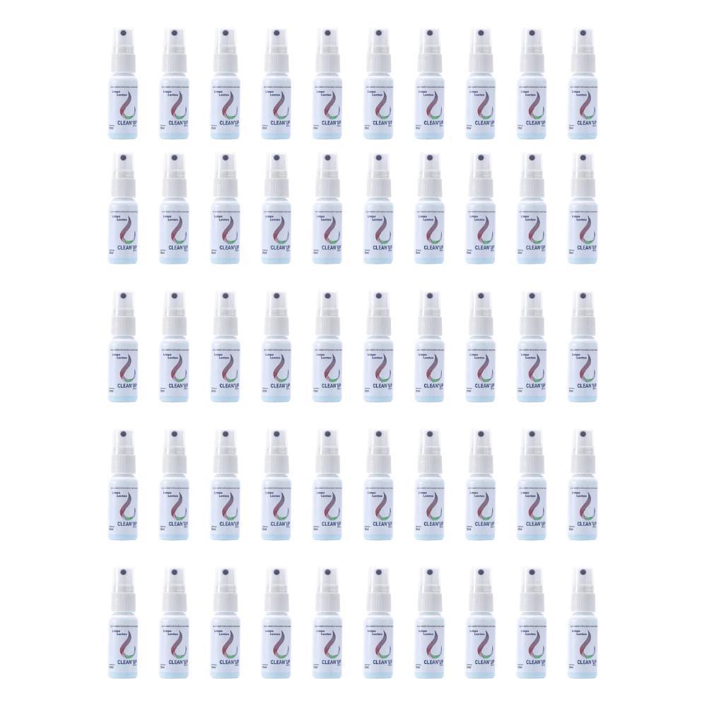 Kit 50 Limpa Lentes 25ML Spray, Limpa Óculos, Viseira, Capacete, Desengordura Telas, Câmeras
