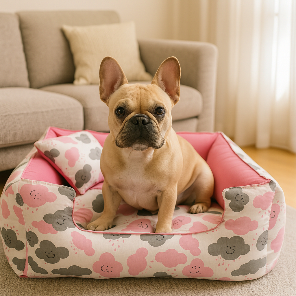 Cama Pet 45x45 cm Para Cachorros Gatos Lavável Com Zíper Fundo Impermeável